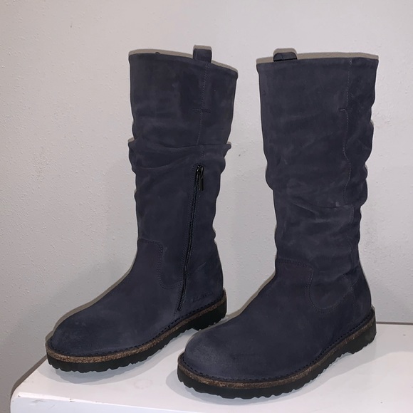 BIRKENSTOCK LUTON HIGH SUEDE GRAPHITE HYDROPHOBIC 36-5L boots suede blue - Picture 2 of 14